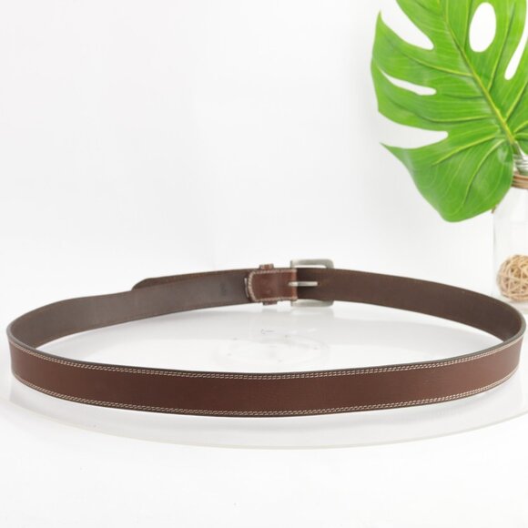 Timberland PRO Mens Belt Size 52 3XL Brown Leather 1 1/2" Wide Casual Work - Picture 4 of 14
